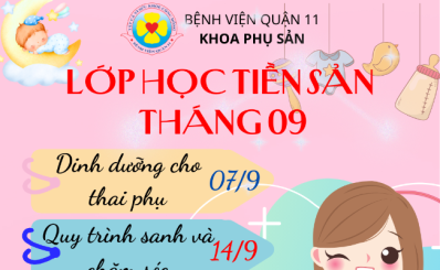 Lớp học tiền sản tháng 09 năm 2023